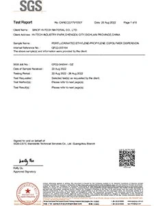 fep aqueous dispersion pfas