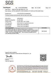 rohs ptfe aqueous dispersion